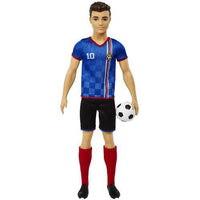 Soccer Player w/Blue Top Ken Barbie You Can Be Anything Doll 10.5"