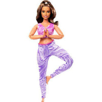 Yoga Barbie Made To Move Doll 10.5" (Purple Pants & Pink Shirt)