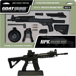 Goat Guns Miniature RPK Machine Gun Black Diecast Toy 1:3 Scale