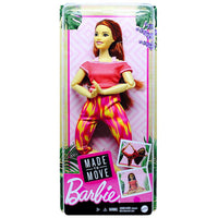 Barbie Made to Move Yoga Doll Pink Workout Clothes 10.5"