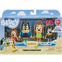 Bluey & Friends Beach Day Figures 4pk