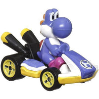 Blue Yoshi Standard Kart Hot Wheels Mario Kart 1/64 Diecast