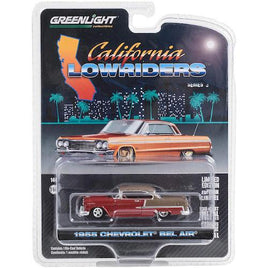 California Lowriders 1955 Chevrolet Bel Air Maroon Greenlight Diecast 1/64 Series 3