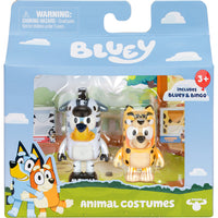 Bluey and Bingo Animal Costumes Bluey & Friends Figure Set 2"