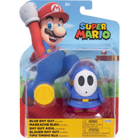 Bluey Shy Guy with Coin Super Mario 4" Nintendo Action Figure