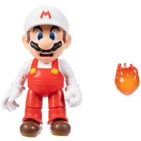 Fire Mario Super Mario 4" Nintendo Action Figure