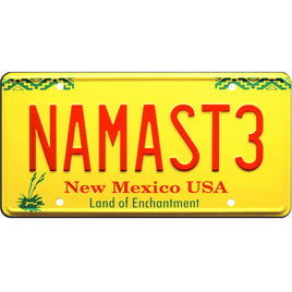 Better Call Saul Howard Hamlin's NAMASTE Metal Stamped Replica Prop License Plate