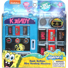 Teeny Tinies Spongebob Rock Bottom Mini Vending Machine Snack (Really Works)