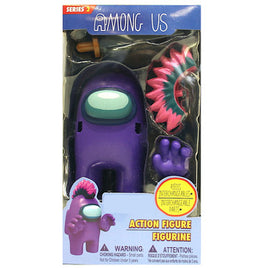 Among Us  Purple Action Figure 4" with Interchangeable Parts