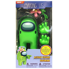 Among Us Green Action Figure 4" with Interchangeable Parts