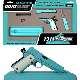 Goat Guns Miniature 1911 Light Blue Model Diecast Toy Pistol 1:2.5 Scale