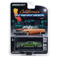 California Lowriders 1970 Green Chevy Monte Carlo Greenlight 1/64 Series 2